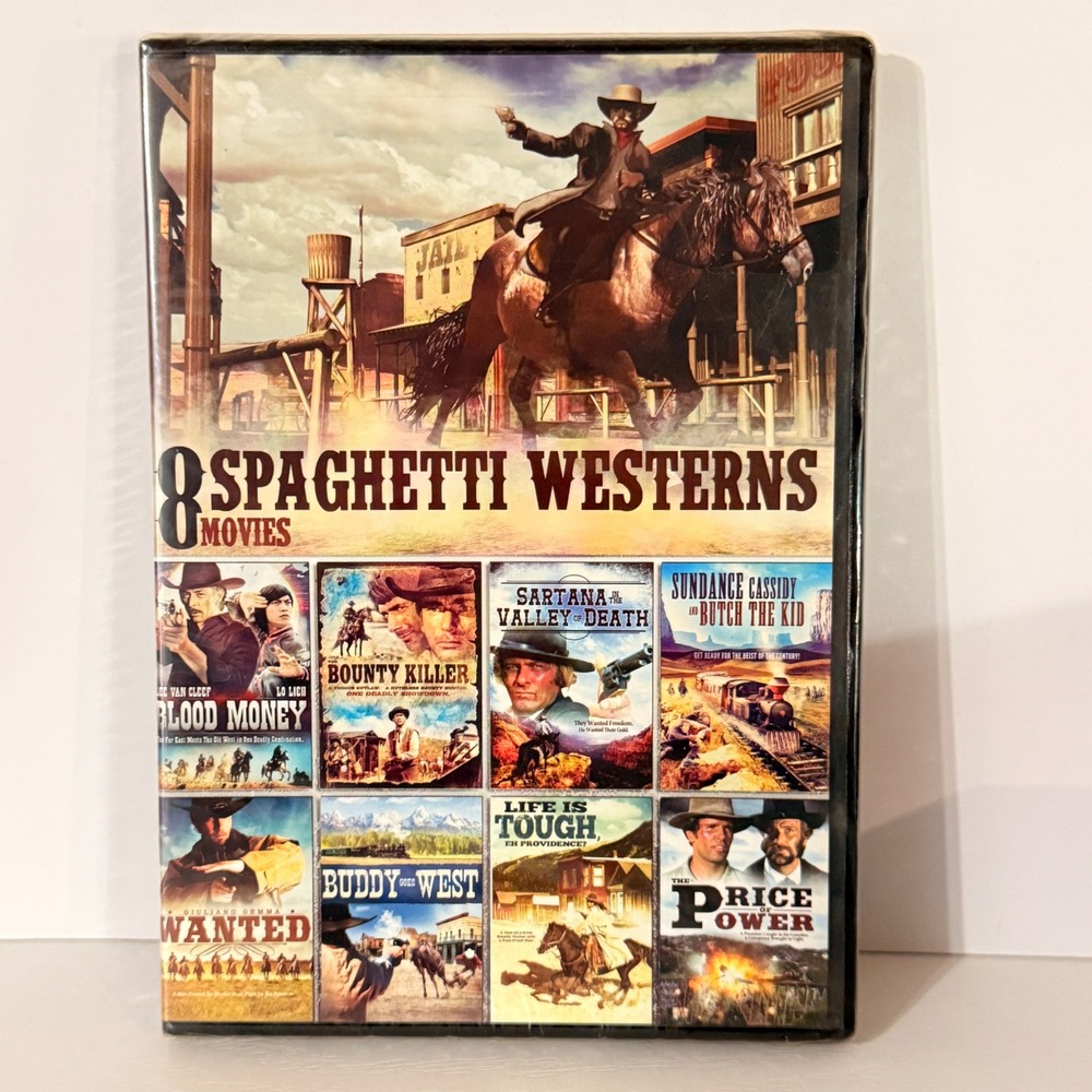8 Spaghetti Westerns 8 Movie Collection DVD Lee Van Cleef Widescreen New Sealed